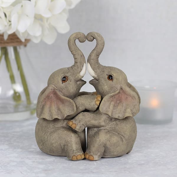 Something Different Embrace Elephant Couple Ornament One Size B Brown One Size