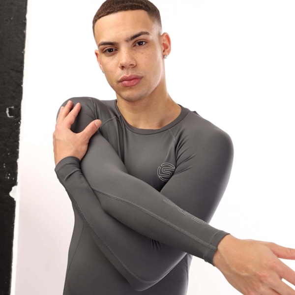 Skins Herr Series-2 Långärmad Tröja XL Kolgrå Charcoal XL