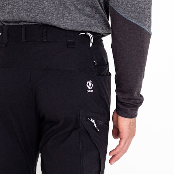 Dare 2B Tuned In II Multi Pocket Zip Off Walking Trousers för män Black 42L