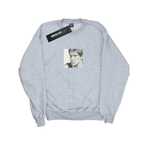 Star Wars Herr Han Solo Teckning Sweatshirt S Sports Grey Sports Grey S