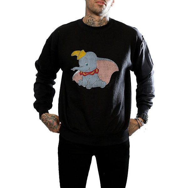 Dumbo Klassisk Bomullströja XL Svart Black XL