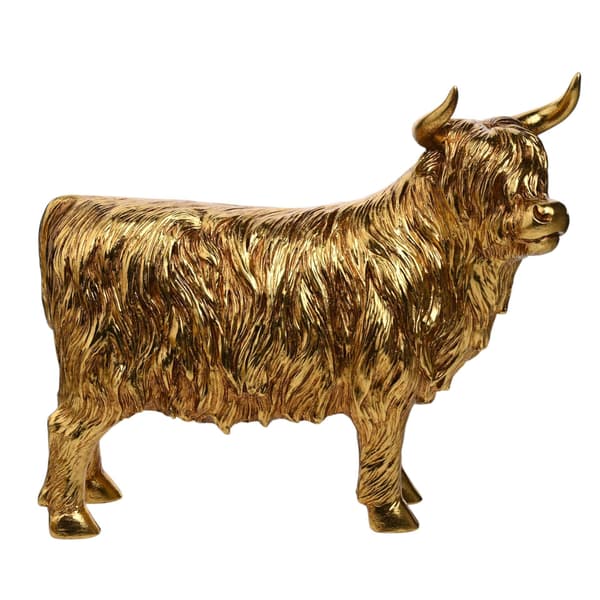 Hestia Highland Ko Prydnad S Guld Gold S