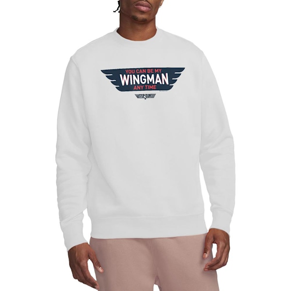 Top Gun Unisex Vuxen Wingman Anytime Sweatshirt M Vit White M