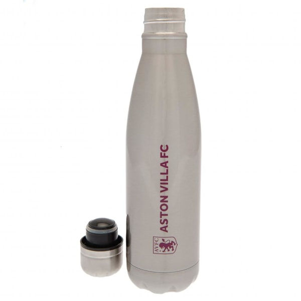 Aston Villa FC Rostfritt Stål 500ml Termosflaska En Storlek Sil Silver/Claret Red One Size