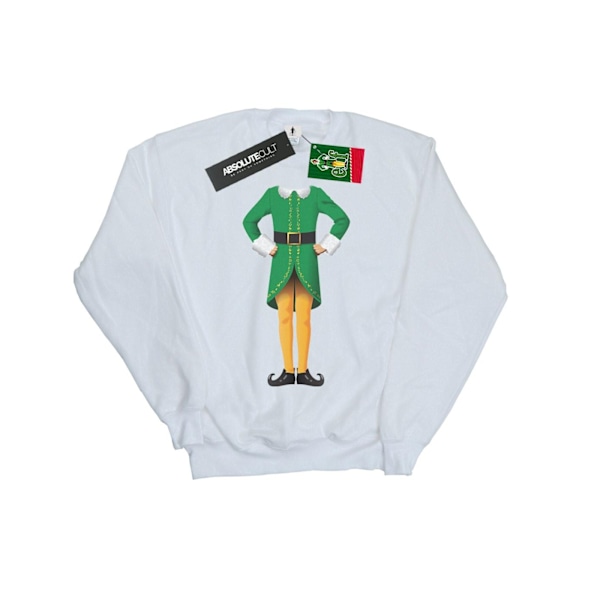 Elf Girls Buddy Kostym Sweatshirt 12-13 År Vit White 12-13 Years