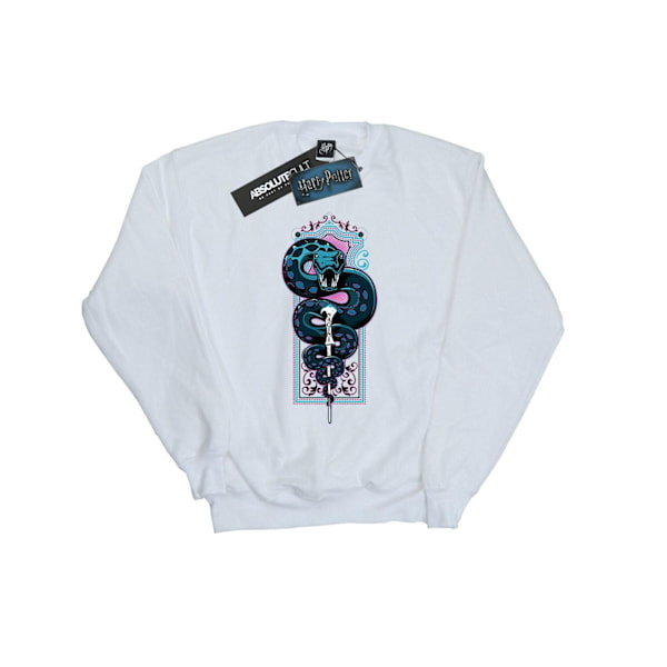 Harry Potter Flickor Neon Nagini Sweatshirt 9-11 År Vit White 9-11 Years