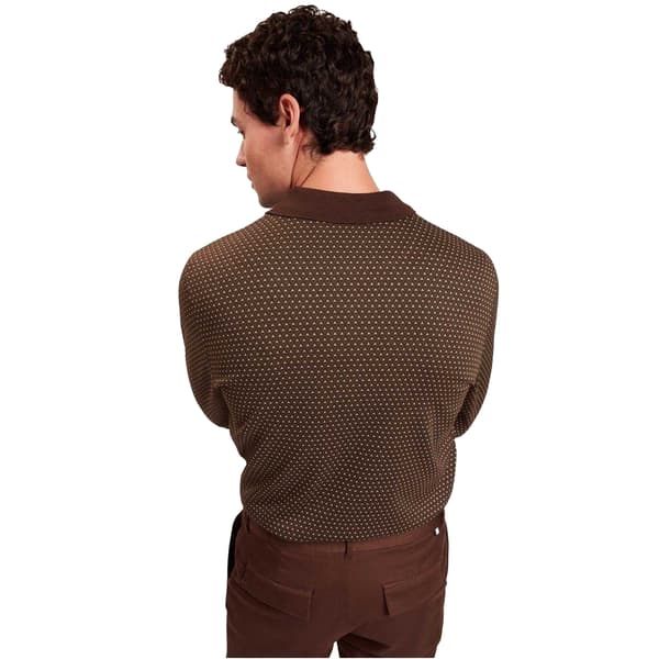 Ted Baker Herr Jacquard Långärmad Pikétröja L Brun/Tan Brown/Tan L