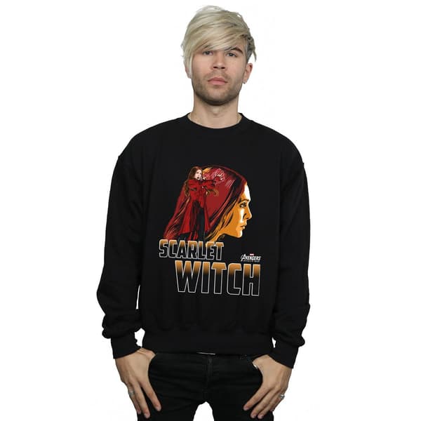 Marvel Herr Avengers Infinity War Scarlet Witch Karaktär Sweatshirt Black 3XL