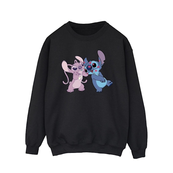 Disney Mens Lilo & Stitch Kisses Sweatshirt XL Svart Black XL