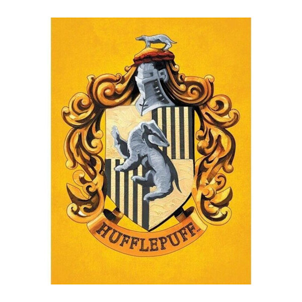 Harry Potter Hufflepuff Canvas Print 80cm x 60cm Gul Yellow 80cm x 60cm