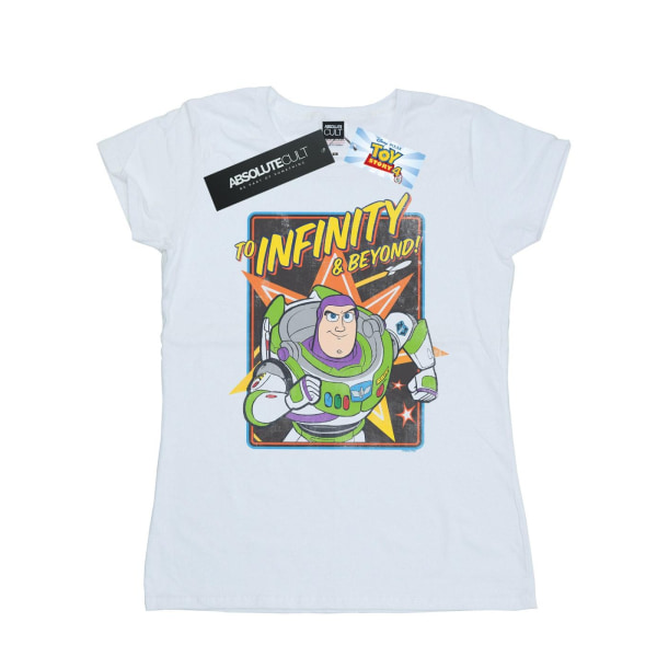 Disney Womens/Ladies Toy Story 4 Buzz To Infinity T-Shir i bomull White XXL