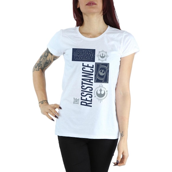 Star Wars Dam/Kvinnor The Last Jedi The Resistance Bomull T-Shirt S White S