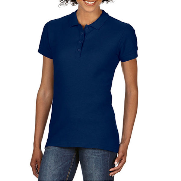 Gildan Dam/Dam Dubbel Piqué Poloshirt XL Marinblå Navy XL