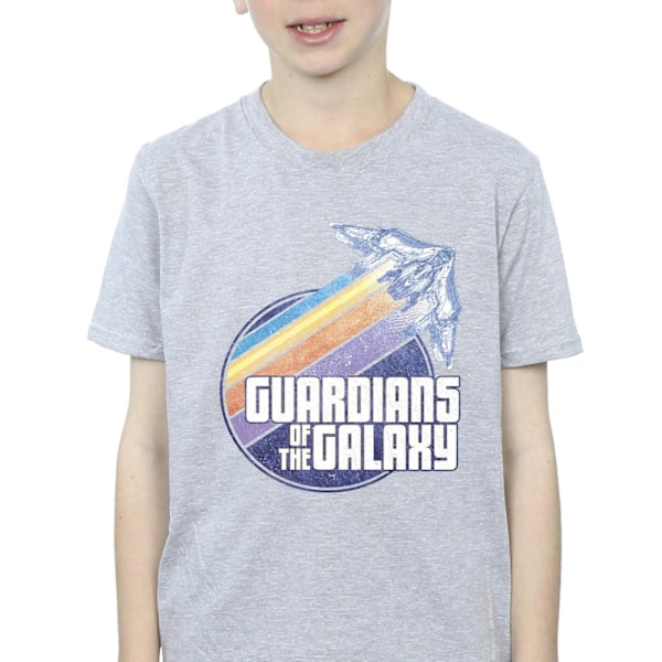 Guardians Of The Galaxy Boys Badge Rocket T-Shirt 7-8 år Spo Sports Grey 7-8 Years