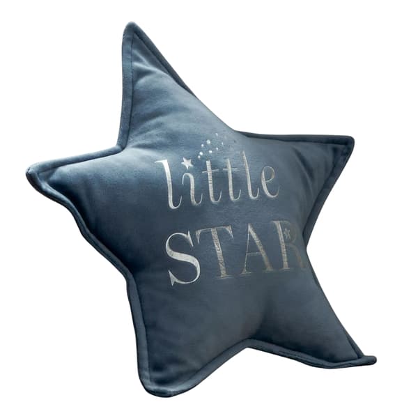 Bambino Little Star Sammet Fylld Kudde 30cm Blå Blue 30cm
