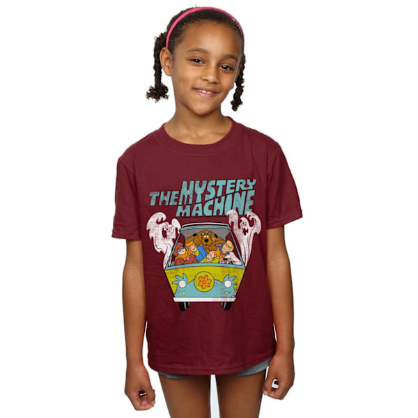 Scooby Doo Flickor Mystery Machine Bomull T-shirt 5-6 År Bourgogne Burgundy 5-6 Years
