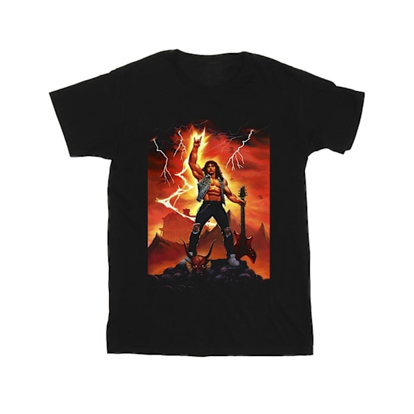 Netflix Boys Stranger Things Hell Guitar T-Shirt 7-8 år Svart Black 7-8 Years