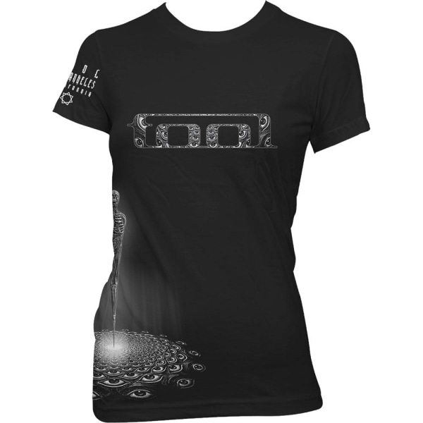 Tool Womens/Ladies Spectre Baby Doll Wrap Around Print T-Shirt Black L
