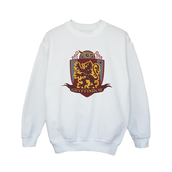 Harry Potter Tjejer Gryffindor Bröst Badge Sweatshirt 12-13 År White 12-13 Years