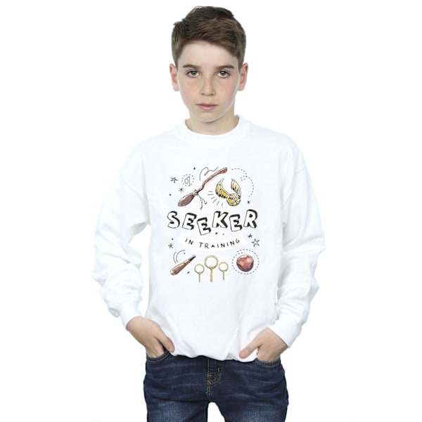 Harry Potter Boys Seeker In Training Sweatshirt 3-4 år Vit White 3-4 Years