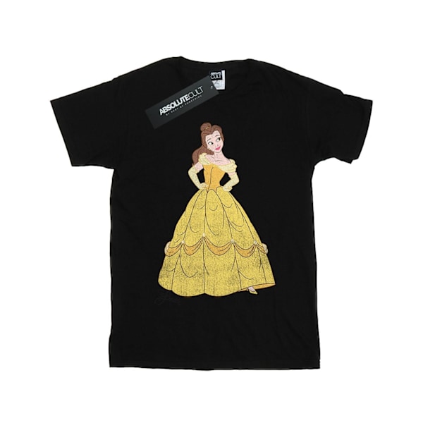 Beauty And The Beast Flickor Belle Bomull T-shirt 9-11 År Svart Black 9-11 Years