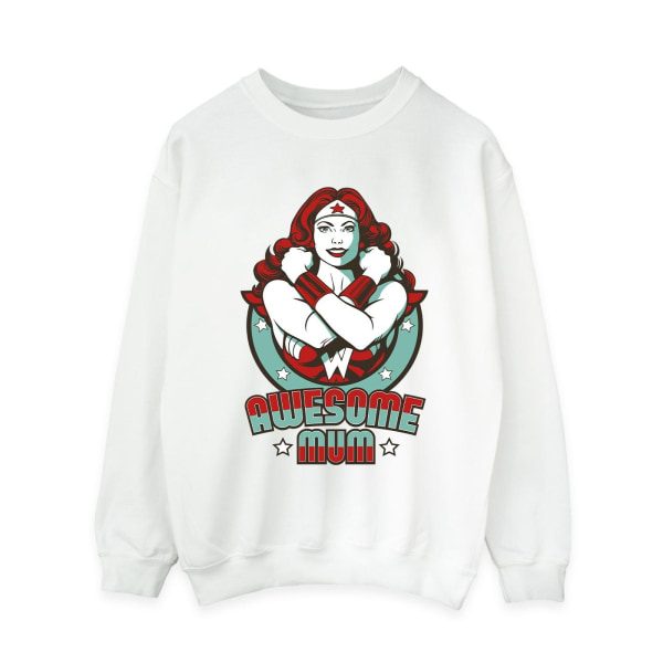 DC Comics Dam/Kvinnor Wonder Woman Underbar Mamma Sweatshirt X White XXL