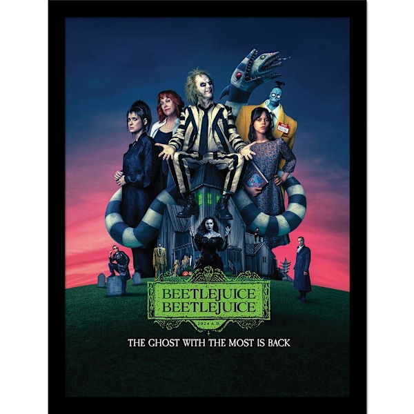 Beetlejuice Beetlejuice Spöket Med Stort S Är Tillbaka Inramad Multicoloured 40cm x 30cm