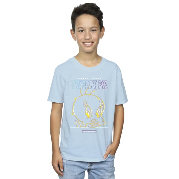 Looney Tunes Pojkar Tweety Glitch T-shirt 12-13 år Baby Blue Baby Blue 12-13 Years