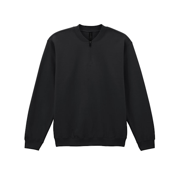 Gildan Unisex Vuxen Softstyle Mellantung Sweatshirt med Kvartsdragkedja Black M