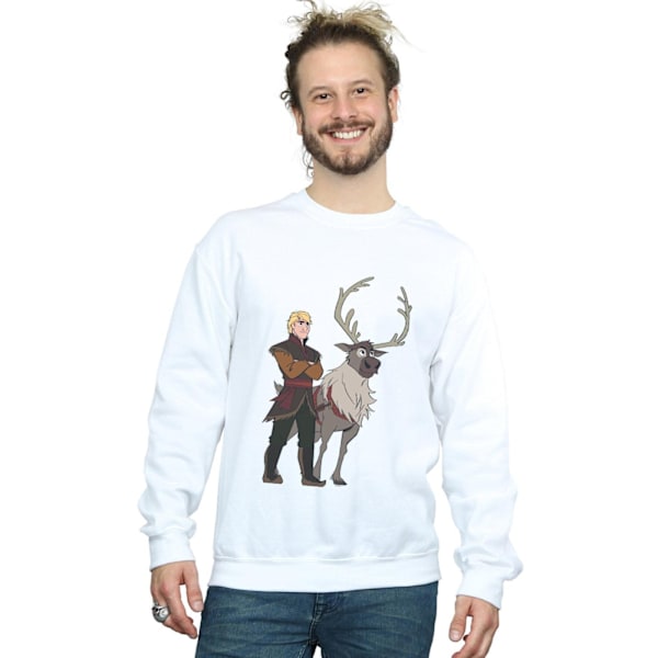 Disney Herr Frozen 2 Sven Och Kristoff Sweatshirt XXL Vit White XXL