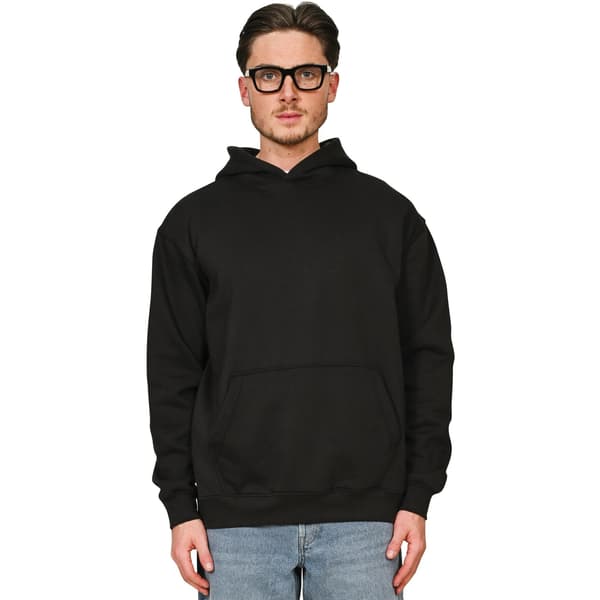 Casual Classics Unisex Vuxen Premium Kammad Bomull Oversized Hoodie Black M