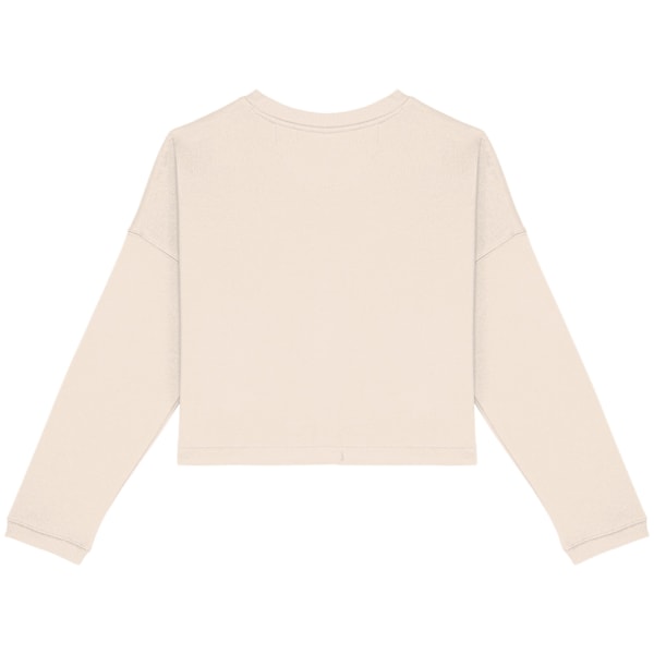 Native Spirit Dam/Damer Oversized Crop Sweatshirt XS Elfenben Ivory XS