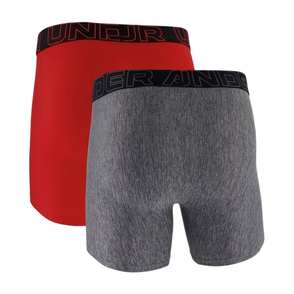 Under Armour Herr Tech Boxer Briefs (2-pack) XL Röd/Gråmelerad Red/Grey Marl XL