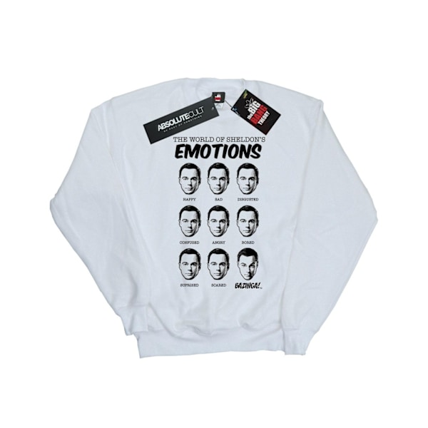 The Big Bang Theory Girls Sheldon Emotions Sweatshirt 12-13 År White 12-13 Years