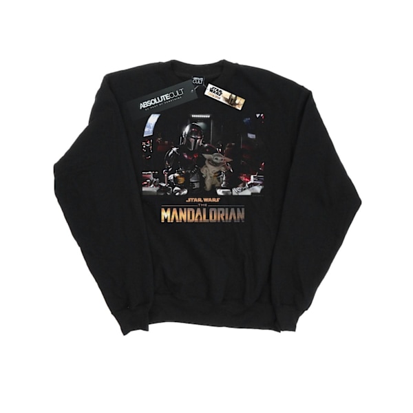 Star Wars Girls The Mandalorian Child On Board Sweatshirt 12-13 Black 12-13 Years