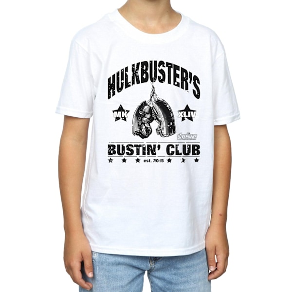 Marvel Boys Iron Man Hulkbuster´s Bustin´ Club T-Shirt 12-13 år White 12-13 Years