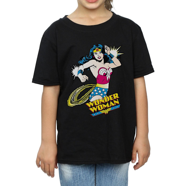 Wonder Woman Girls Lasso Bomull T-shirt 5-6 år Svart Black 5-6 Years