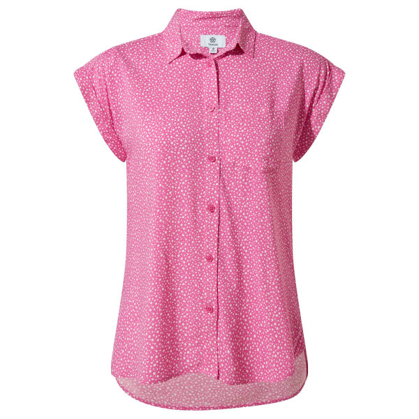 TOG24 Dam/Dam Pebble Capped Sleeved Shirt 12 UK Bubblegum Bubblegum Pink 12 UK