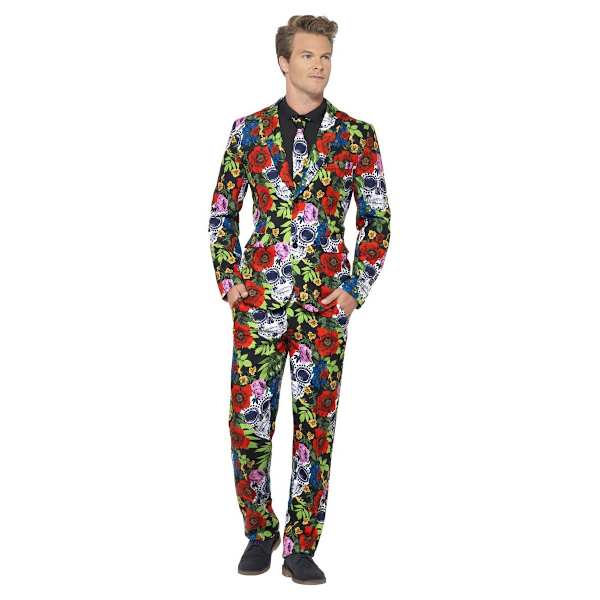 Smiffys Herr Day Of The Dead Kostym M Flerfärgad Multicoloured M