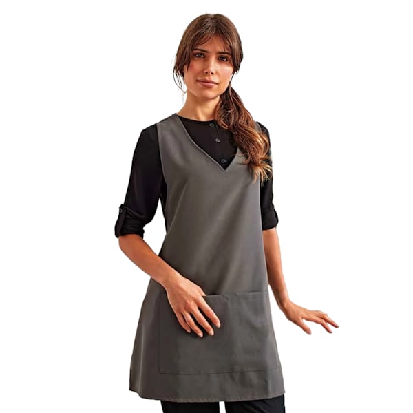 Premier Dam/Kvinnor Wrap Around Arbetstunika L-XL Mörkgrå Dark Grey L-XL