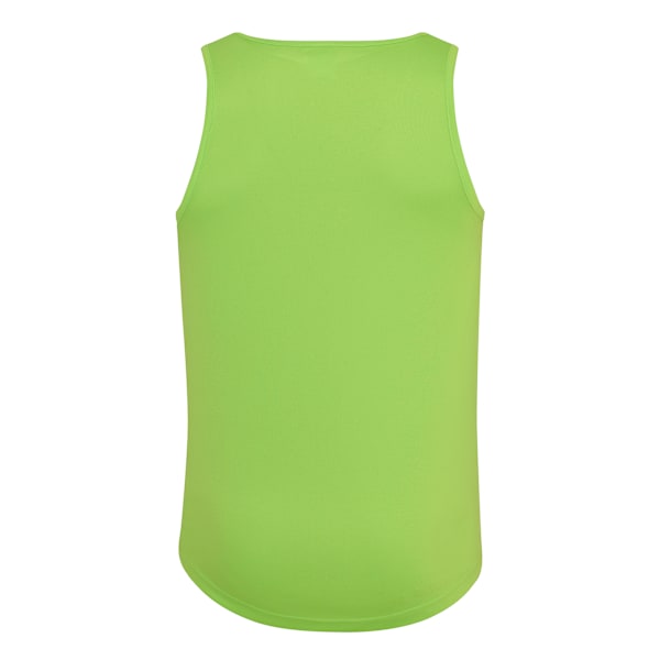 AWDis Just Cool Mens Sports Gym Plain Tank / Vest Top 2XL Elect Electric Green 2XL