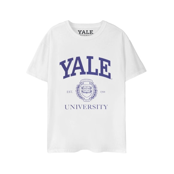 Yale Unisex Vuxen Logo Kortärmad T-shirt M Vit White M