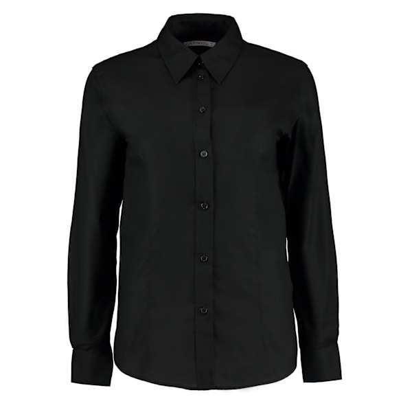 Kustom Kit Dam/Dam Oxford Skjorta med Lång Ärm, Figursydd Storlek 20 Black 20 UK