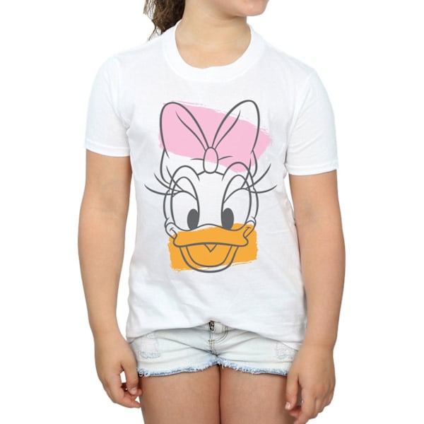 Disney Girls Daisy Duck Head Bomull T-shirt 12-13 År Vit White 12-13 Years