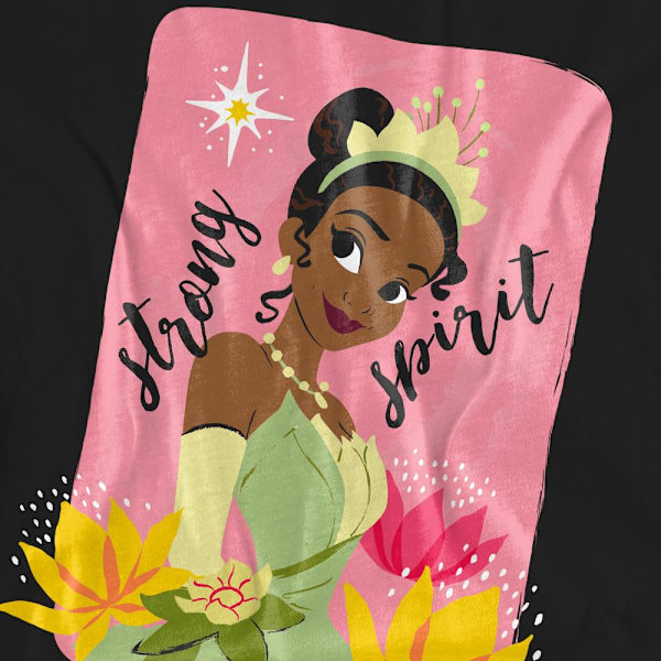 Prinsessan och Grodan Unisex Vuxen Strong Spirit Tiana T-Shirt Black XL