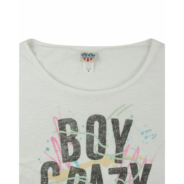 Junk Food Womens/Ladies Boy Crazy T-Shirt L Cream Cream L