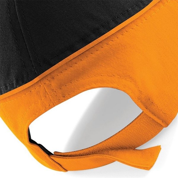 Beechfield Unisex Teamwear Competition Cap Baseball / Headwear Black/Orange One Size