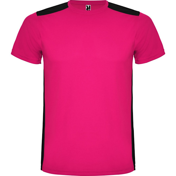 Roly Unisex Adult Detroit Kortärmad Sports T-Shirt XXL Fuch Fuchsia/Solid Black XXL