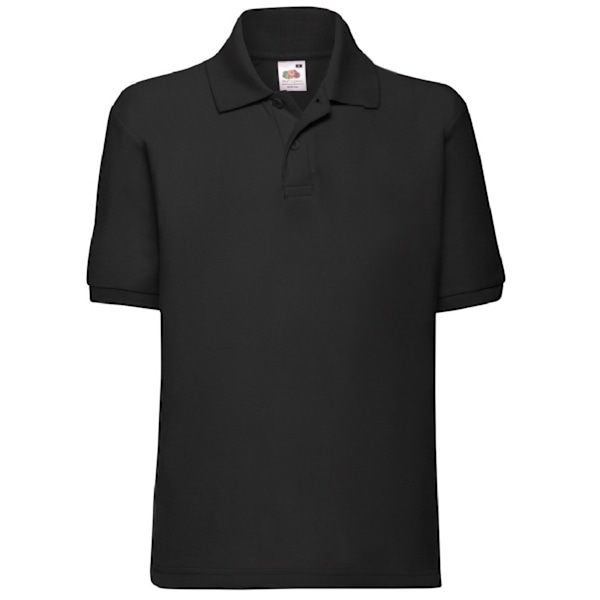 Fruit of the Loom Barn/Barn Pique Kortärmad Poloskjorta Black 9-11