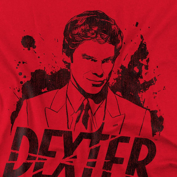 Dexter Herr Splatter T-Shirt L Röd Red L